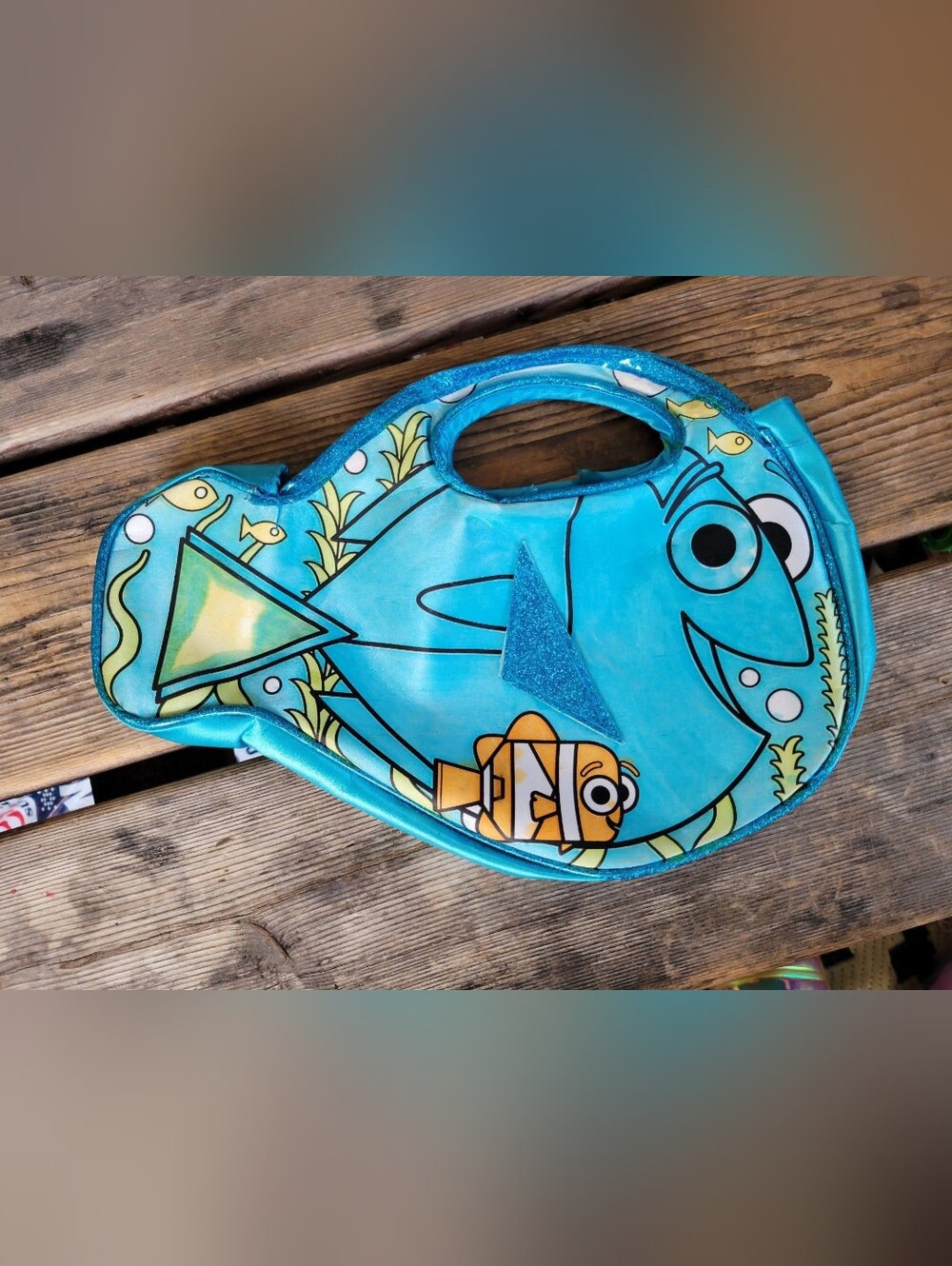 DISNEY PIXAR FINDING NEMO DORY handbag Blue Fish-Shaped Pet Pocketbook Bag purse